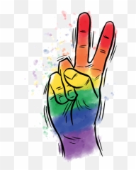 Rainbow Peace Sign U2014 Punk Bunnies - Transparent png
