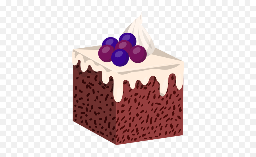 Vanilla Cake Slice With Blueberries - Transparent Png U0026 Svg Dessert Box Art,Blueberries Png