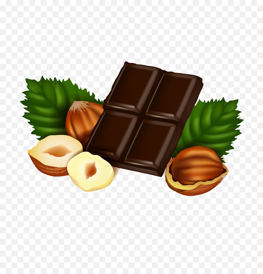 Download Hazelnut Clipart - Chocolate Nuts Clip Art Full Chocolate Cartoon Png,Hazelnut Png