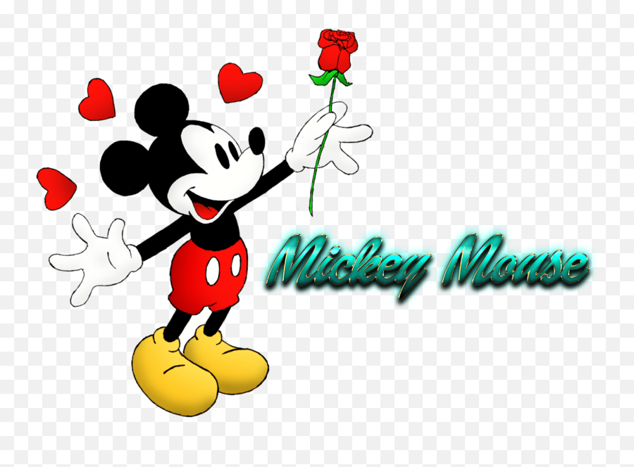 Download Hd Mickey Mouse Png Transparent Images - Happy Mickey Mouse Rose,Mickey Mouse Png