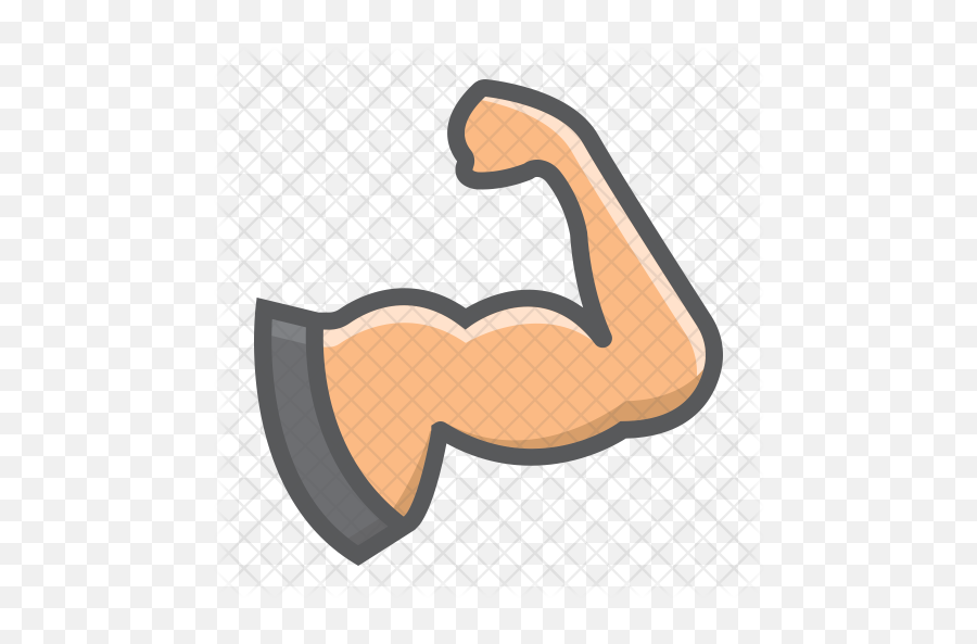 Arm Muscle Icon Of Colored Outline - Gym Muscle Icon Png,Muscle Arm Png