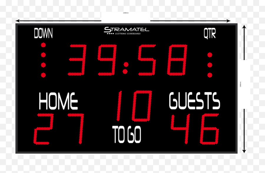 Stramatel American Football Scoreboard Fra Us - Led Display Png,Scoreboard Png
