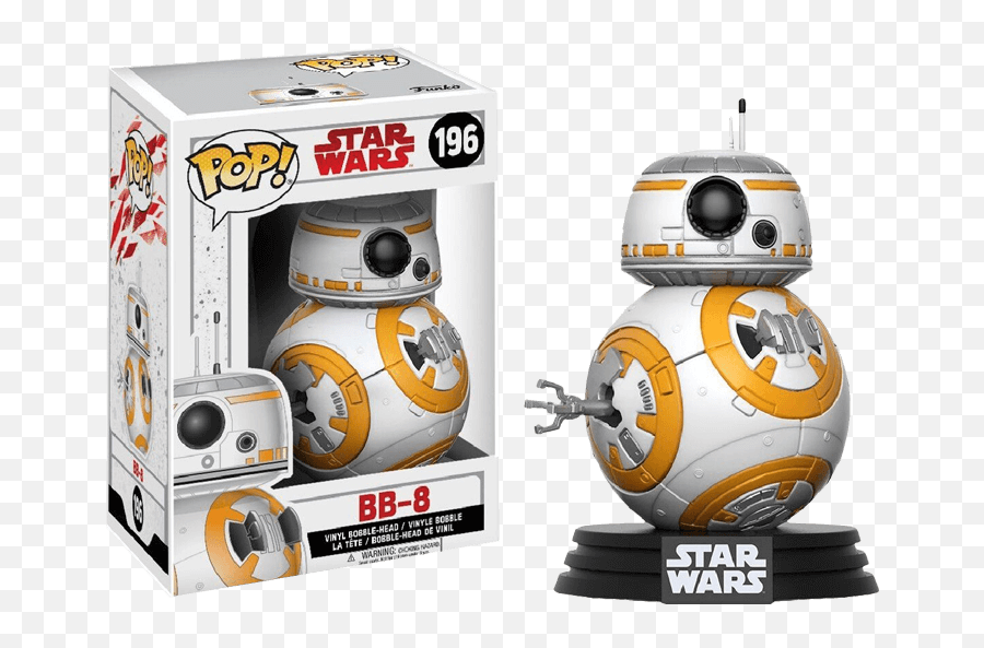 Funko Pop Star Wars Episode 8 The Last Jedi Bb8 Bobble Head 196 Png Bb - 8 Png