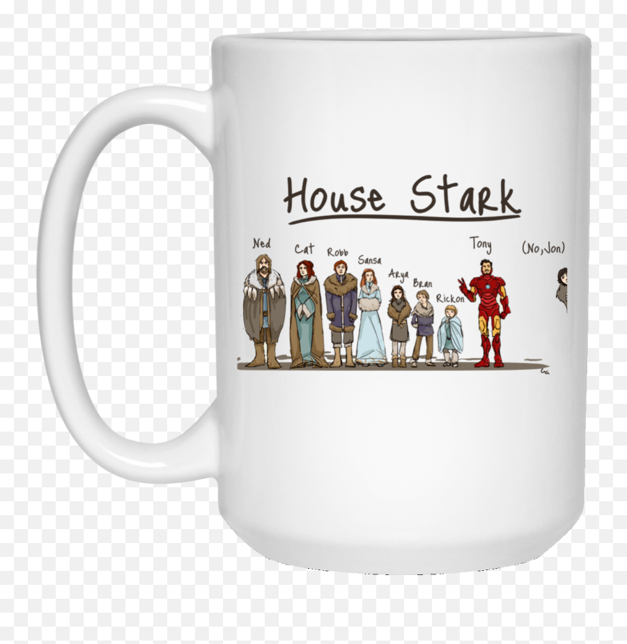 House Stark - Ned Cat Robb Sansa Coffee Mugs Ned Stark Tony Stark Png,House Stark Png