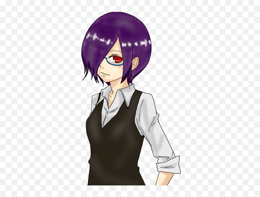 Touka Kirishima Png - Touka Png Anime Girl Hair Covering Touka Kirishima,Anime Eye Png