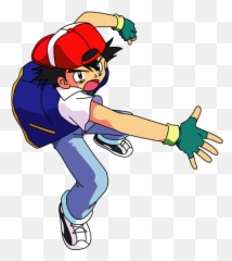 Download Pokemon Pikachu Ash Ashketchum - Ketchum Throwing Pokeball png