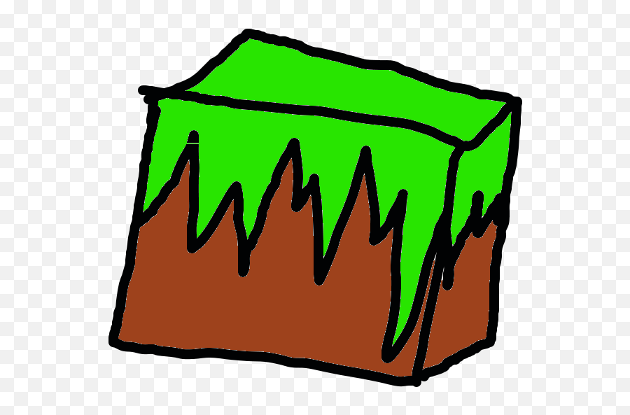 Download Transparent Blocks Cartoon - Minecraft Cartoon Cartoon Grass Block Minecraft Png,Minecraft Block Png