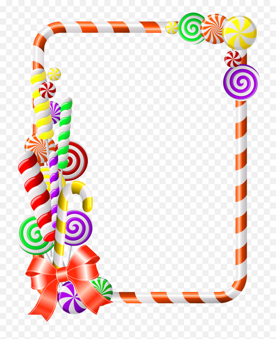 Border Clipart Candy Cane Clip Art - Candy Borders Png,Candy Cane Border Png