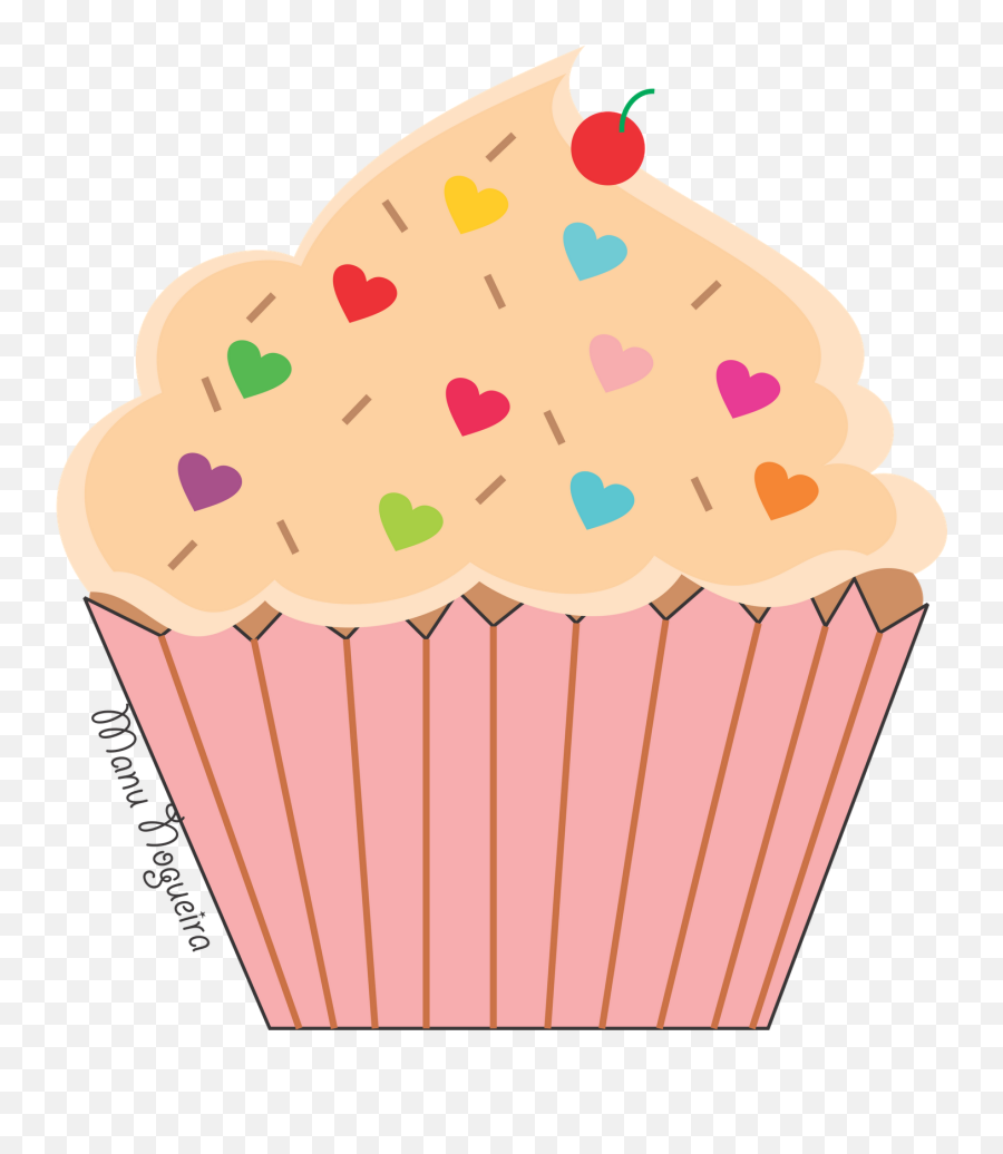 Cartoon Cupcake Clipart Free - Clip Art Bay Imagens De Cupcake Desenho Png,Cupcake Clipart Png