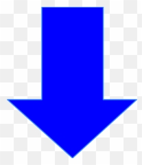 Transparent Blue Arrow Down - png