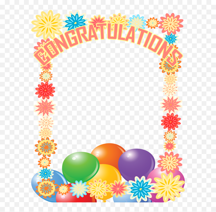 Download Hd Congratulations Frame Png - Congratulations Congratulations Photo Frames Png,Congrats Png