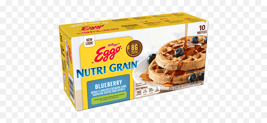 Kelloggu0027s Eggo Nutri - Grain Blueberry Waffles Lu0027eggo My Blueberry Whole Grain Waffles Png,Waffle Png
