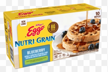 Kelloggu0027s Eggo Nutri - Grain Blueberry Waffles Lu0027eggo My Blueberry Whole Grain Waffles Png,Waffle Png