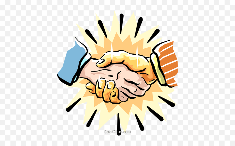 The Golden Handshake Royalty Free Vector Clip Art - Two People Agreeing On Something Png,Handshake Transparent Background