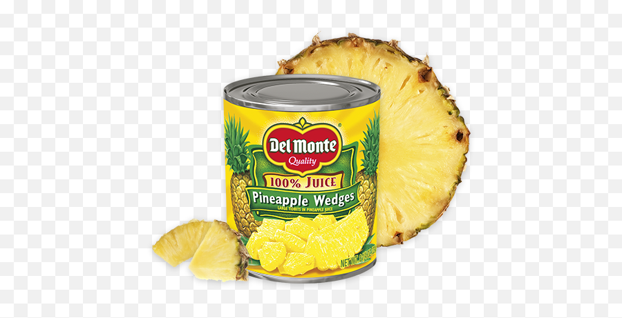 Download Pineapple Wedges In 100 Juice - Del Monte Del Monte Canned Pineapple Png,100 Png
