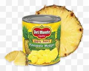 Download Pineapple Wedges In 100 Juice - Del Monte Del Monte Canned Pineapple Png,100 Png