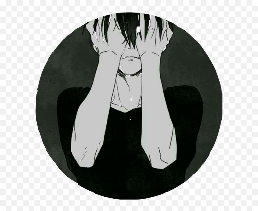 Epic Depressed Sad Crying Anime Sticker By Bcorn0522 - Crying Depressed Sad  Anime Boy Png,Anime Tears Png - free transparent png images 