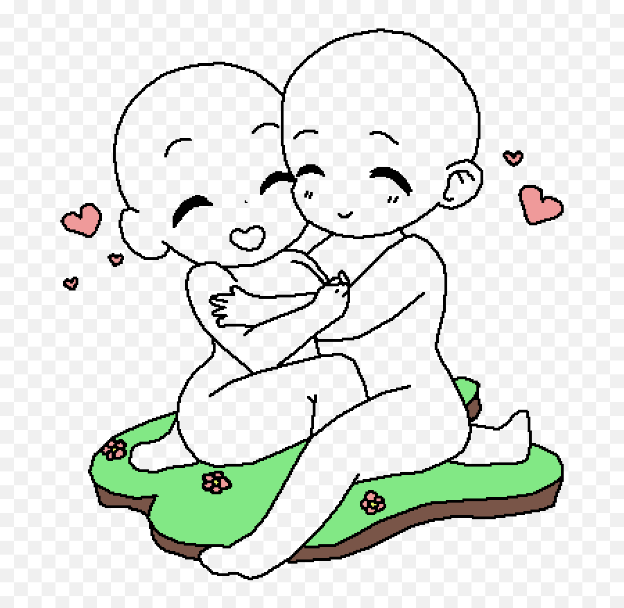 Pixilart - Another Couple Base Xd By Emilyevilcookie Cute Anime Couple Base  Png,Anime Couple Png - free transparent png images 