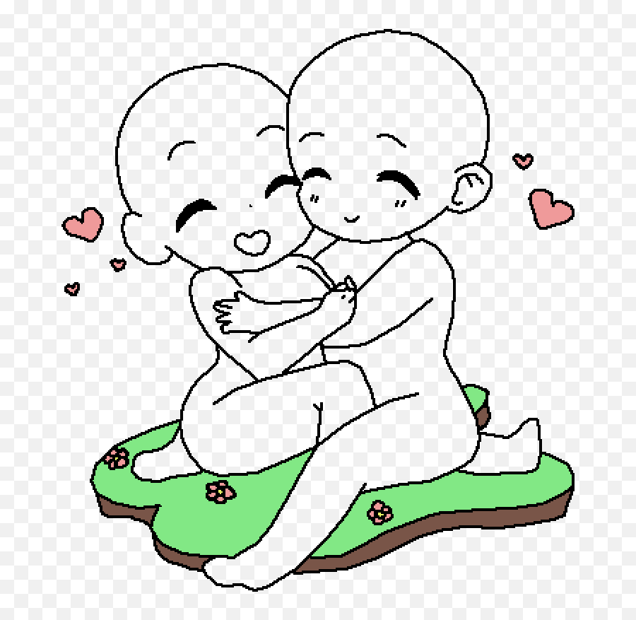 Chibi Couple Base - Line Art PNG Image | Transparent PNG Free Download on  SeekPNG