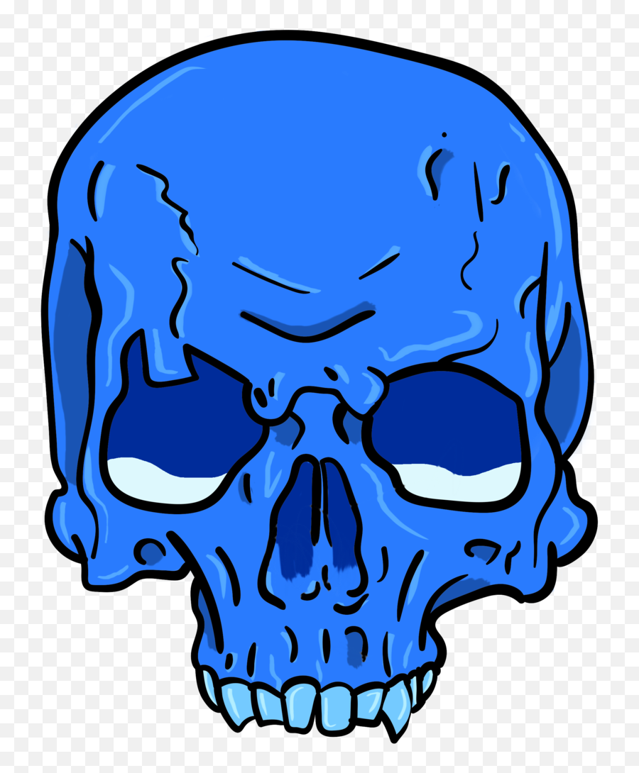 Blue Skull Png 5 Image - Blue Skull Png,Skull Face Png