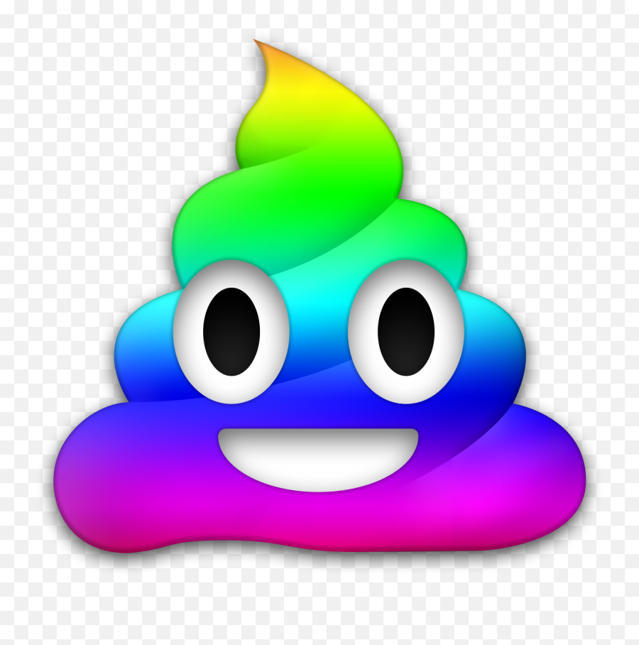 Megaphone Clipart Emoji - Rainbow Poop Emoji Png Transparent Transparent Background Rainbow Poo Emoji,Funny Emoji Png