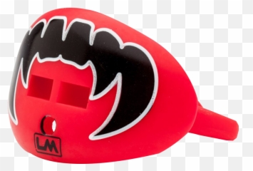 Vampire Fangs - Red Football Fang Mouthguard And Black png