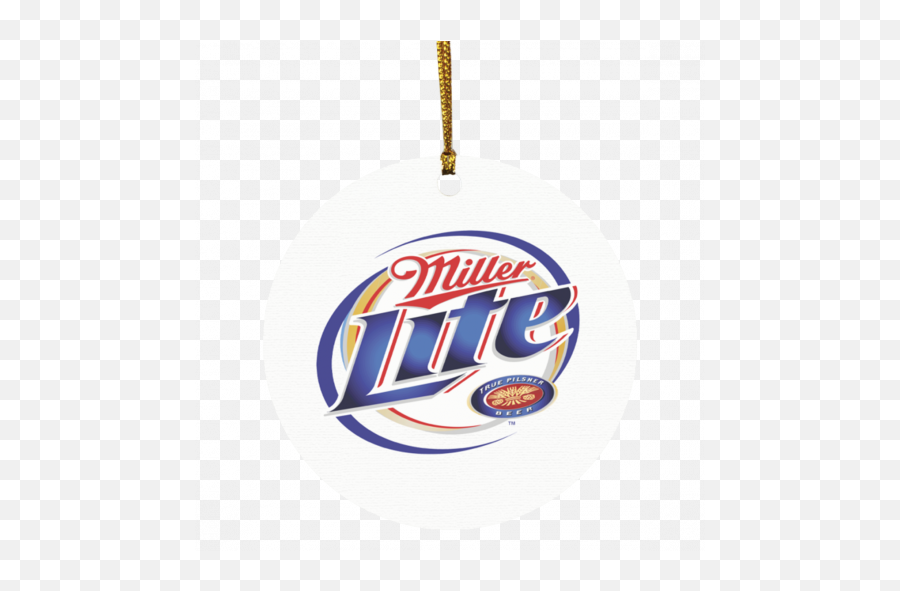 Miller Lite True Pilsner Beer Christmas Circle Ornament - Miller Lite Beer Logo Png,Miller Lite Logo Png