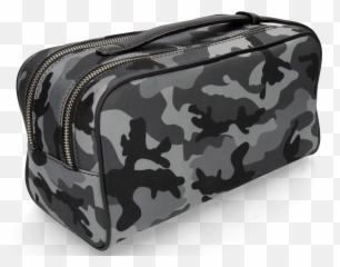 Toiletry Bags Palermo Textile Camo Grey Milled Black - Shoulder Bag Png,Camouflage Png