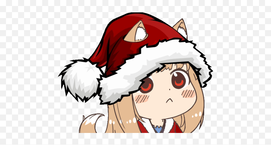 Day Until 11 Days - Spice And Wolf Holo Chibi Gif Png,Santa Hat Transparent Gif
