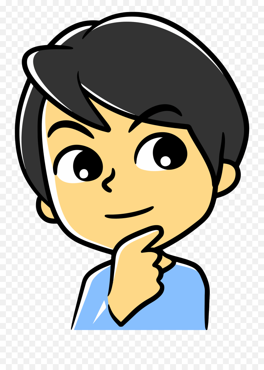 Man Is Thinking Clipart - Boy With Thought Bubble Png,Man Thinking Png