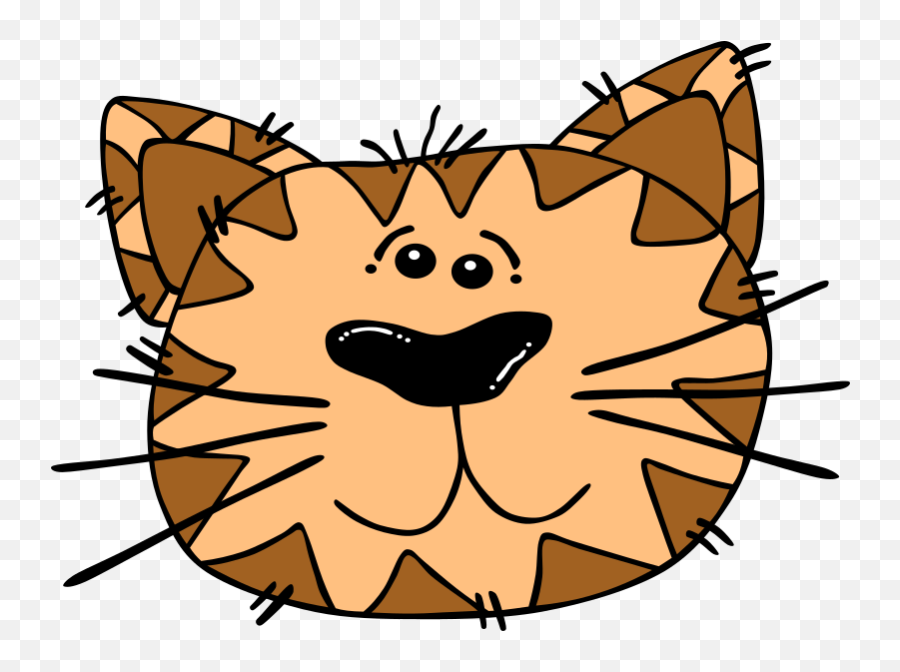 Cartoon Cat Face Drawing Free Image - Cartoon Cat Cute Vector Png,Cat Face Transparent