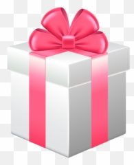 Gift Box With Pink Bow Png Clipart Clip Art - Bow,Gift Png