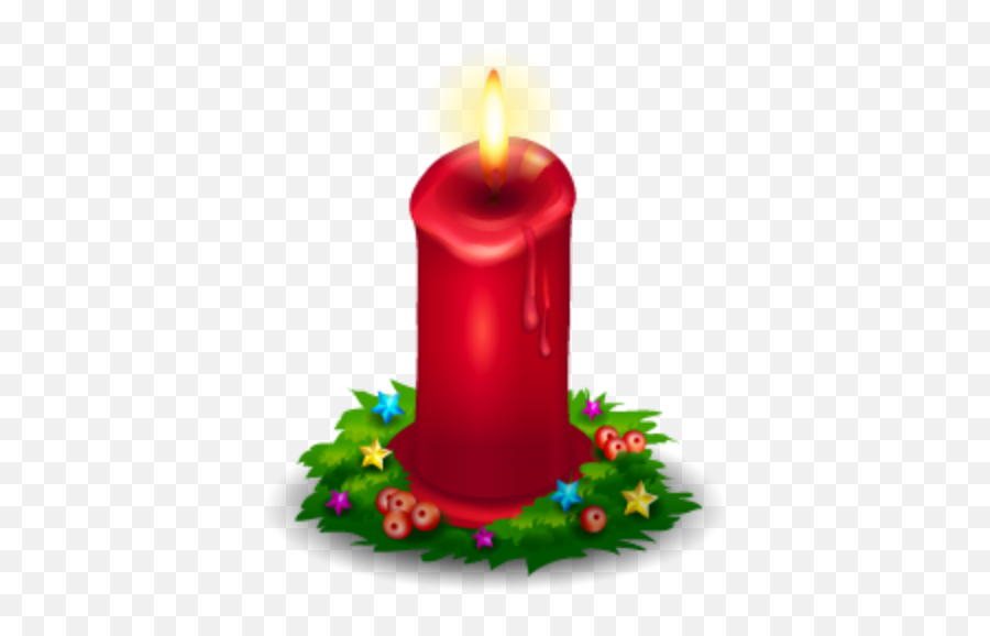 Candle Red Christmas Free Icon Of - Christmas Candle Clipart Png,Icon 32x32 Free