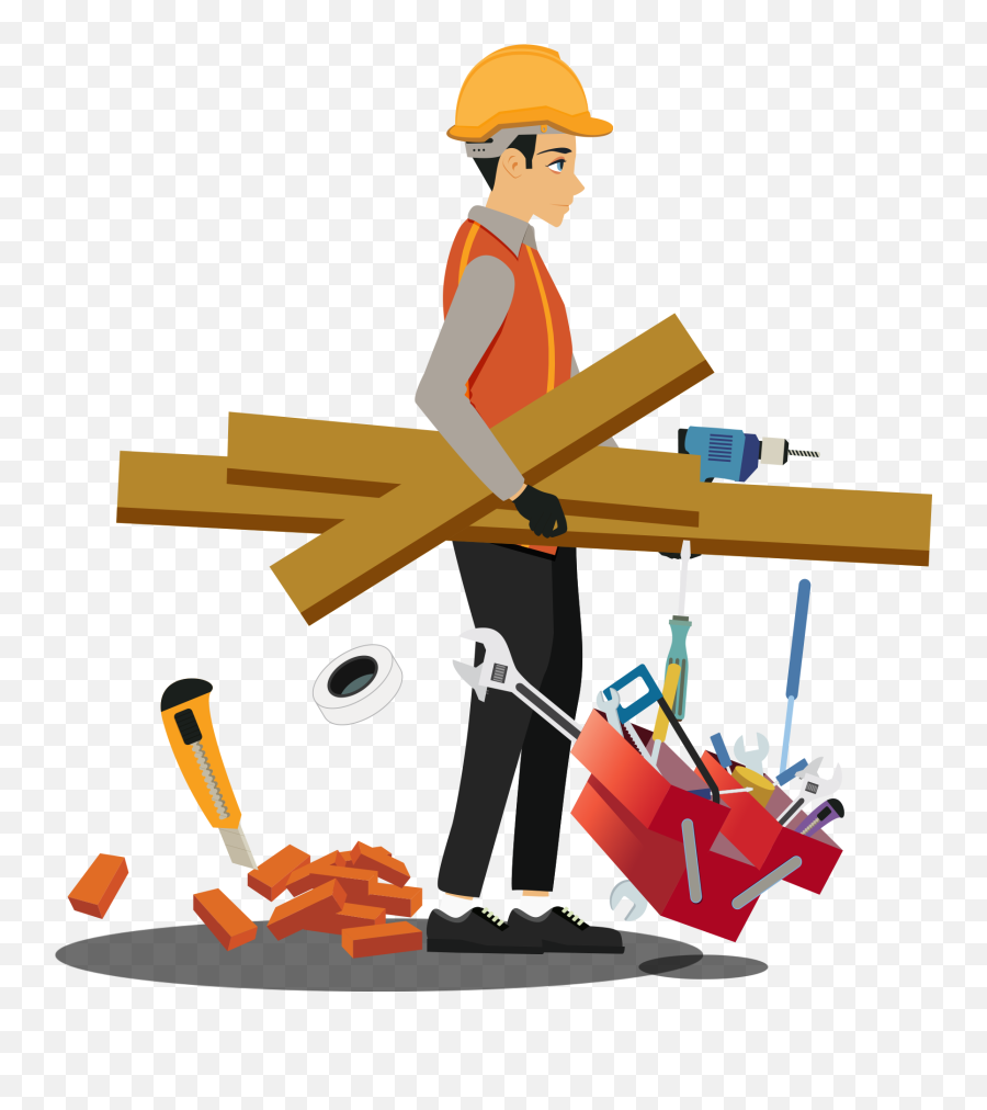 Construction Tools Png Clipart - Full Size Clipart 4897783 Construction Tools Clip Art,Construction Worker Png
