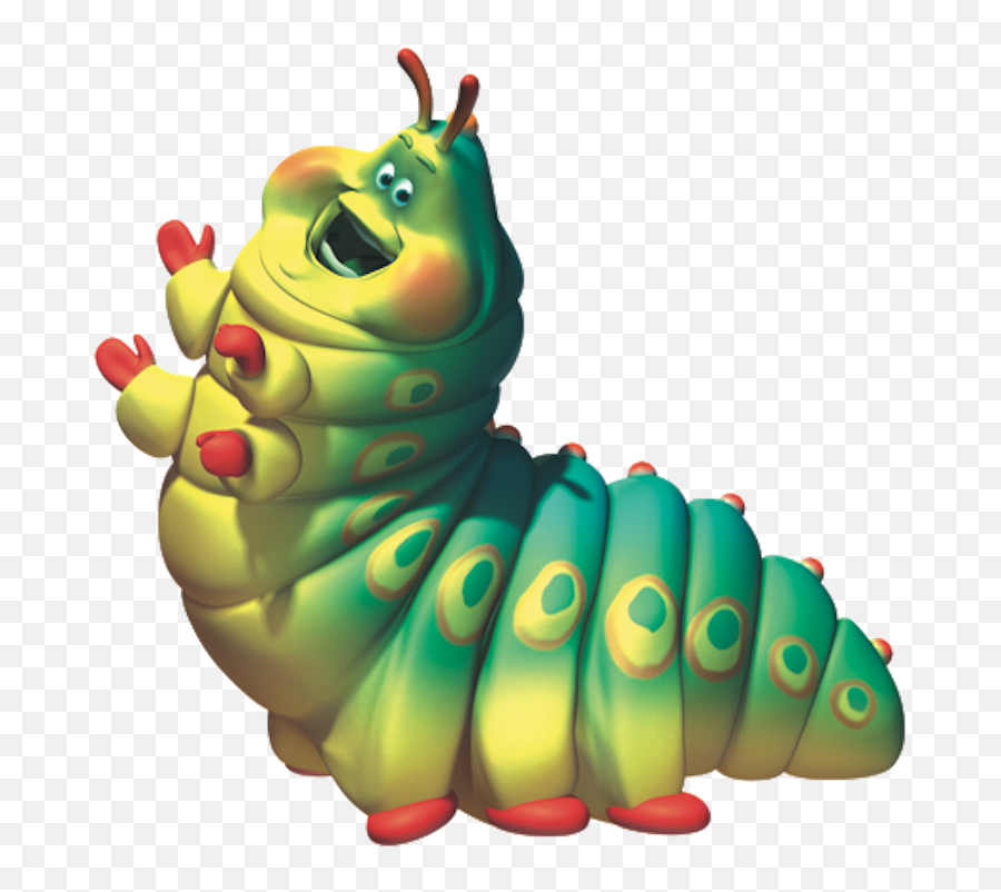 Bugs Life Heimlich The Happy Png Caterpillar Transparent Background