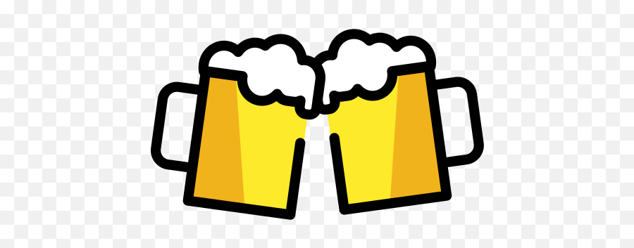 Clinking Beer Mugs Emoji - Emoji Biere Png,Beer Mug Vector Icon