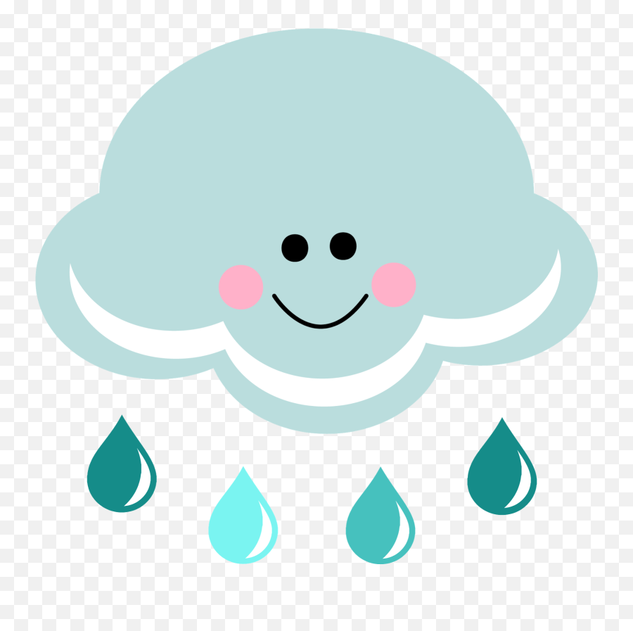 Download Hd Storm Clouds Clipart - Clipart Cute Rain Cloud Clipart Cute Rain Cloud Png,Clouds Clipart Png