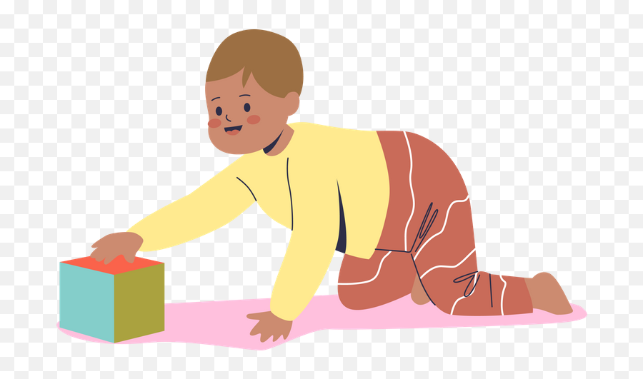 Kid With Cube Toy Illustrations Images U0026 Vectors - Royalty Free Baby Crawling Png,Crawling Baby Icon