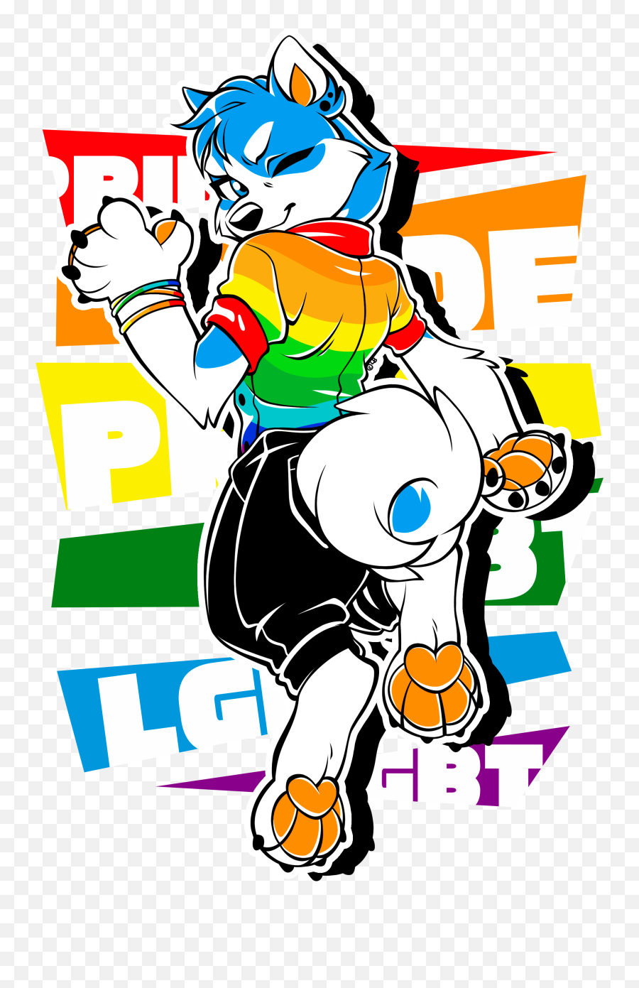 Furry And Proud Shirts By Artworktee U2014 Kickstarter - Lgbt Pride Furry Png,Polysexual Flag Anime Icon