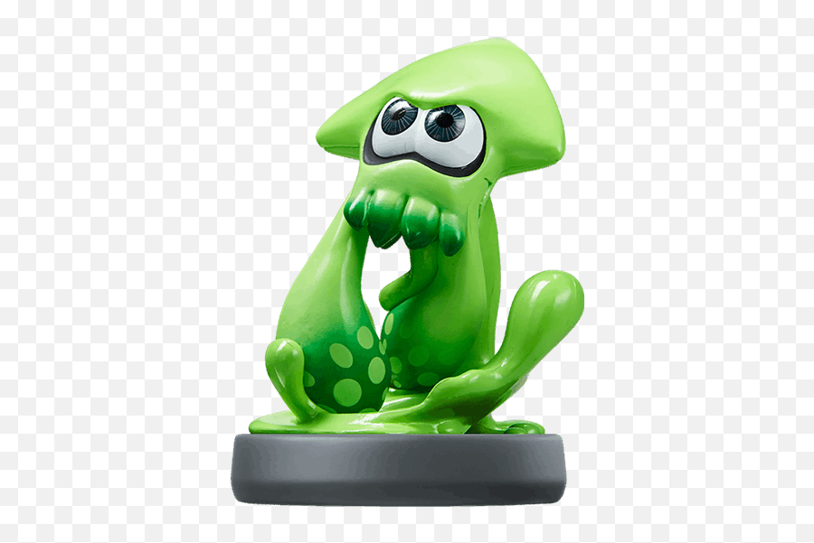 Nintendo Amiibo Splatoon - Inkling Squid Character Figure Preowned Splatoon 2 Amiibo Green Squid Png,Inkling Png