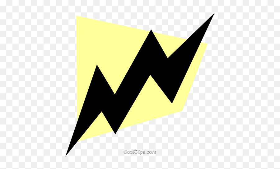 Lightening Bolt Royalty Free Vector Clip Art Illustration - Vertical Png,Lightning Bolt Vector Icon