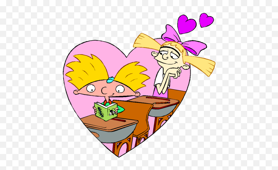 Hey Arnold - Helga And Arnold Png,Hey Arnold Png