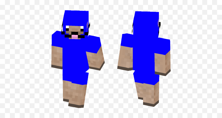 Download Blue Sheep With Epic Mustache Minecraft Skin For - Cayde 6 Minecraft Skin Png,Hitler Mustache Transparent