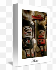Totem Poles Kake Alaska By Edmund Lowe - Modern Art Png,Totem Pole Png