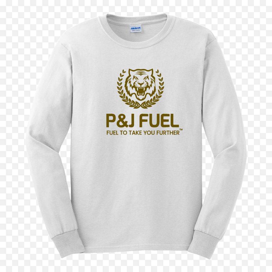 White Long Sleeve W Gold Pu0026j Tiger Logo U2013 Fuel Merch - Long Sleeve Shirt Transparent Background Png,Tiger Logo Png