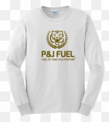 White Long Sleeve W Gold Pu0026j Tiger Logo U2013 Fuel Merch - Long Sleeve Shirt Transparent Background Png,Tiger Logo Png