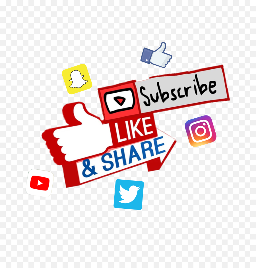 Subscribeappsapplikeshare Freetoedit - Sticker Like And Subscribe Png,Like And Share Png