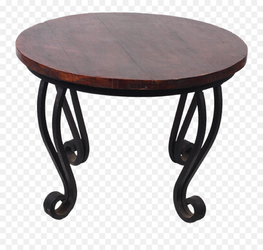 Round Brown Curvy Table Png Image - Purepng Free Table Png,Wood Table Png