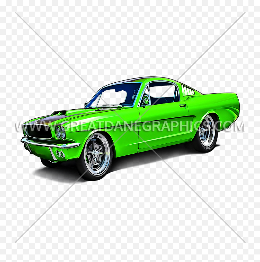 Classic Muscle Car Production Ready Artwork For T - Shirt First Generation Ford Mustang Png,Muscle Car Png