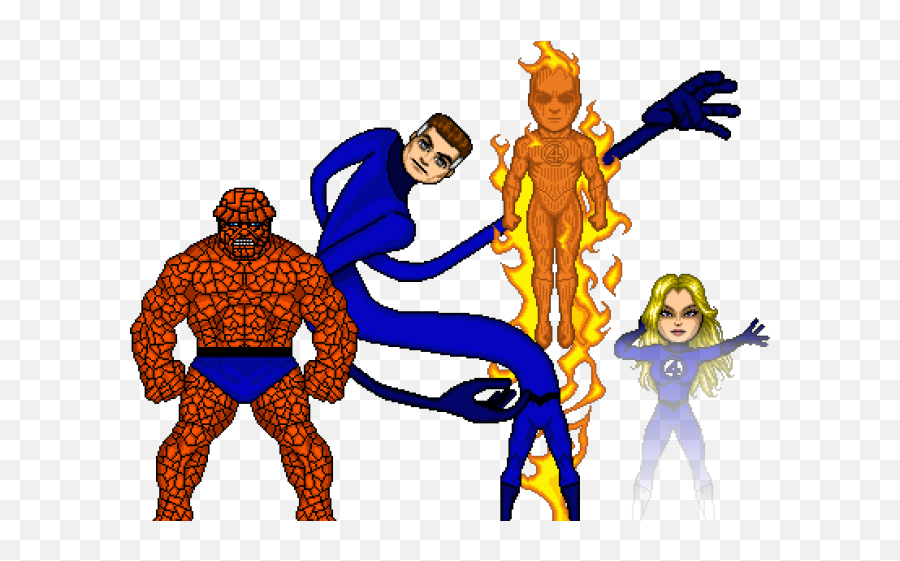 Human Torch Clipart Fantastic 4 - Fantastic Four Micro Hero Human Torch Clipart Png,Fantastic Four Logo Png